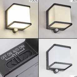 Lampe Solaires Burseryd Led Anthracite, 1 Lumiere, Detecteur De Mouvement