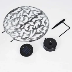 Lampe Solaires Kupa Led Noir, Argente, 2 Lumieres