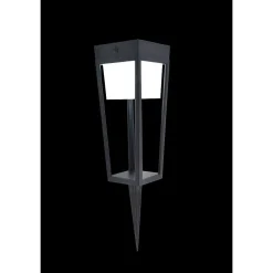 Lampe Solaires Lutec Dias Led Noir, 1 Lumiere, Detecteur De Mouvement, Changeur De Couleurs