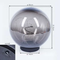 Lampe Solaires Pollenca Led Noir, 50 Lumieres