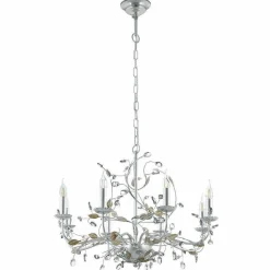 Lampe Suspension Eglo Flitwick 1 Argente, 8 Lumieres