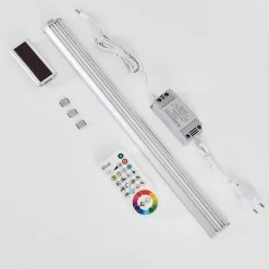 Lampes Pour Bandeaux Raivo Led Noir, Argente, 1 Lumiere, Telecommandes, Changeur De Couleurs