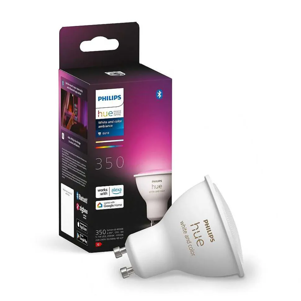 Led Gu10 4,3 Watt 2000 - 6500 Kelvin 230 Lumen Philips Hue White & Color Ambiance