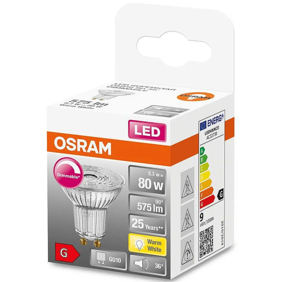 Led Superstar Gu10 8,3 Watt 2700 Kelvin 575 Lumen Ledvance