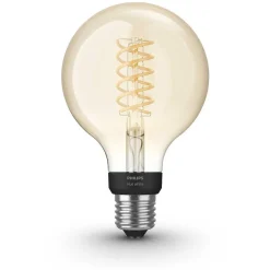 Led White Filament Globe E27 7 Watt 2100 Kelvin 600 Lumen Philips Hue