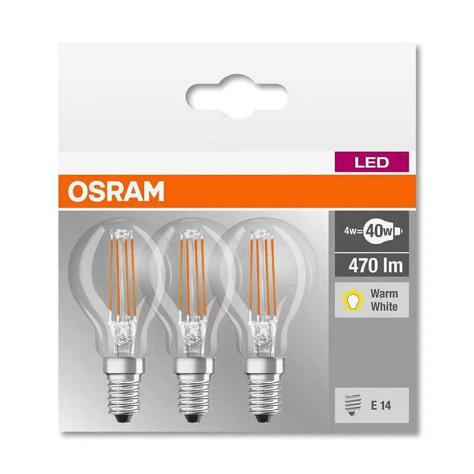 Lot De 3 Osram Led E14 4,5 Watt 2700 Kelvin 470 Lumen