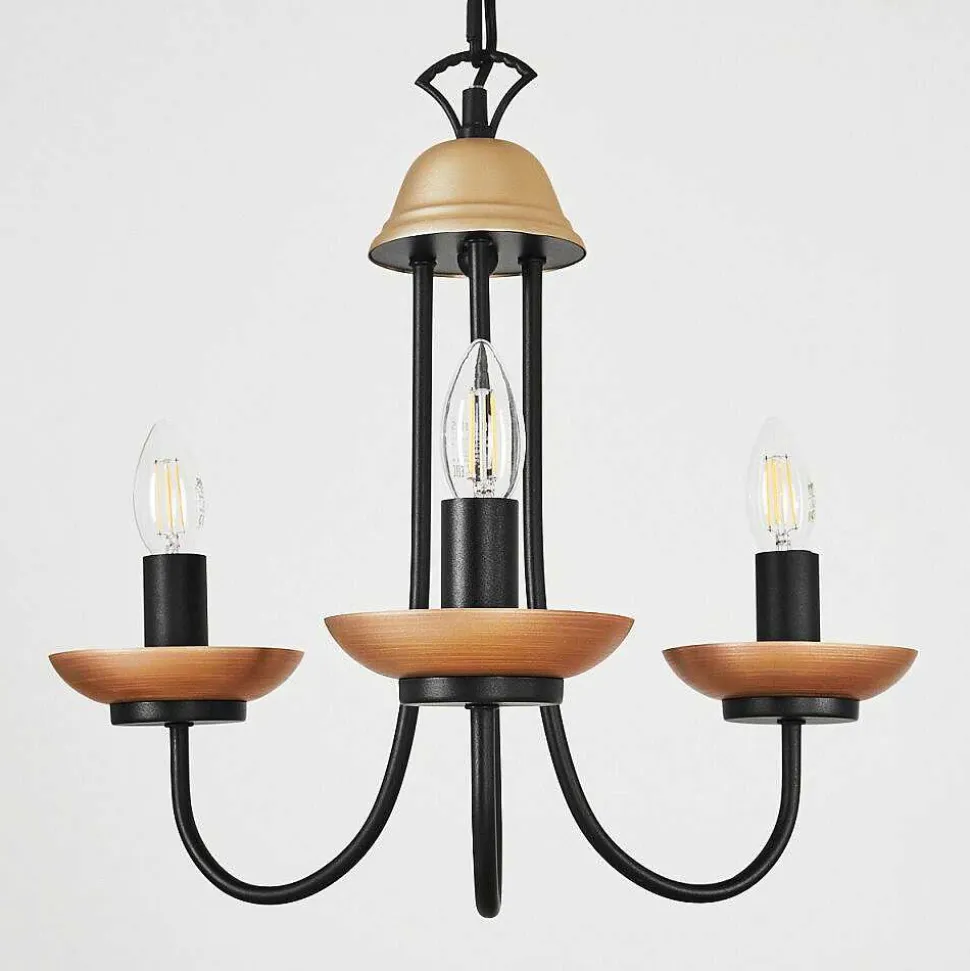 Lustre Cassague Noir, 3 Lumieres