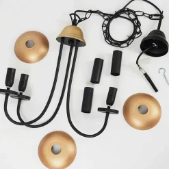 Lustre Cassague Noir, 3 Lumieres