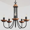 Lustre Cassague Noir, 5 Lumieres