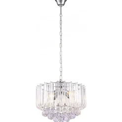 Lustre Globo Chrome, Clair, 4 Lumieres