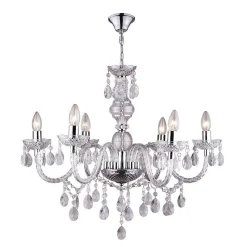 Lustre Globo Cuimbra I Chrome, Acier Inoxydable, 6 Lumieres