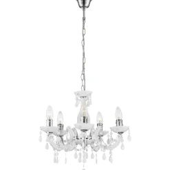Lustre Globo Cuimbra Ii Blanc, 5 Lumieres