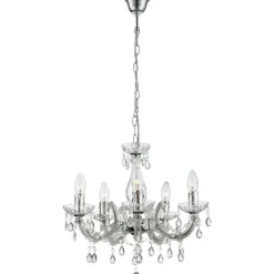 Lustre Globo Cuimbra Ii Transparent, 5 Lumieres