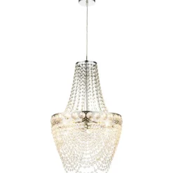 Lustre Globo Stromboli Chrome, Clair, 3 Lumieres