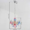 Lustre Malmback Multicolore, Chrome, 5 Lumieres