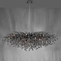 Lustre Paul Neuhaus Icicle Noir, 15 Lumieres