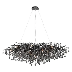 Lustre Paul Neuhaus Icicle Noir, 15 Lumieres
