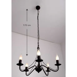 Lustre Reality Rouille, 5 Lumieres