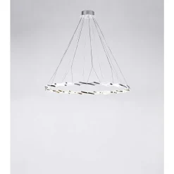 Lustre Serien Lighting Zoom Acier Inoxydable, 20 Lumieres