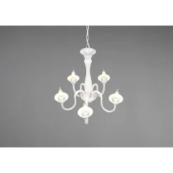 Lustre Trio Elsa Blanc, 5 Lumieres