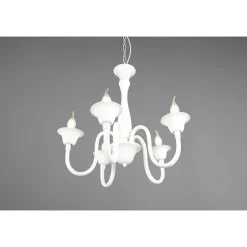 Lustre Trio Elsa Blanc, 5 Lumieres