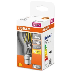 Osram Led Retrofit B22D 4 Watt 2700 Kelvin 470 Lumen