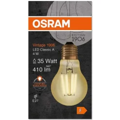 Osram Vintage 1906® Led E27 4 Watt 2400 Kelvin 410 Lumen