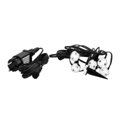 Pieu De Terre Eglo Spinetoli Led Transparent, 6 Lumieres