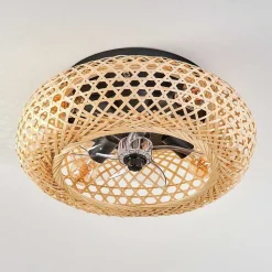 Plafonnier 50 Cm Bauro Noir, 4 Lumieres, Telecommandes