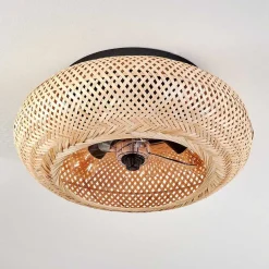Plafonnier 50 Cm Bauro Noir, 4 Lumieres, Telecommandes