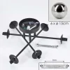 Plafonnier - Verre 15 Cm Chehalis Fume, 6 Lumieres