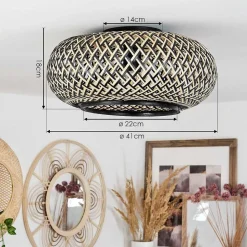 Plafonnier Alavi Noir, 1 Lumiere