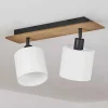 Plafonnier Alsen Bois Fonce, Noir, 2 Lumieres