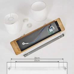 Plafonnier Alsen Bois Fonce, Noir, 2 Lumieres