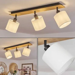 Plafonnier Alsen Bois Fonce, 3 Lumieres