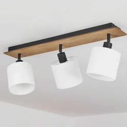 Plafonnier Alsen Bois Fonce, 3 Lumieres