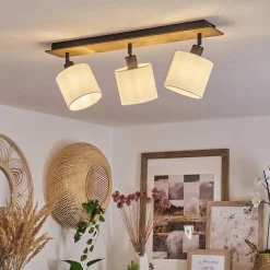 Plafonnier Alsen Bois Fonce, 3 Lumieres