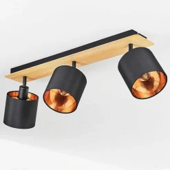 Plafonnier Alsen Ecru, Noir, 3 Lumieres