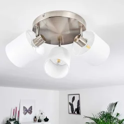 Plafonnier Alsen Nickel Mat, 3 Lumieres