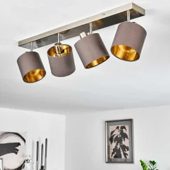 Plafonnier Alsen Nickel Mat, 4 Lumieres