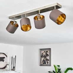 Plafonnier Alsen Nickel Mat, 4 Lumieres
