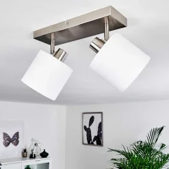 Plafonnier Alsen Nickel Mat, 2 Lumieres