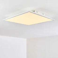 Plafonnier Antria Led Blanc, 1 Lumiere, Telecommandes, Changeur De Couleurs
