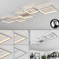 Plafonnier Bacolod Led Argente, 1 Lumiere