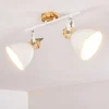 Plafonnier Banjul Bois Clair, Blanc, 2 Lumieres