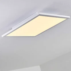 Plafonnier Bankura Led Blanc, 1 Lumiere, Telecommandes, Changeur De Couleurs