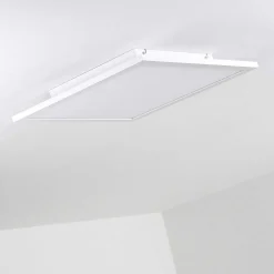 Plafonnier Bankura Led Blanc, 1 Lumiere, Telecommandes, Changeur De Couleurs