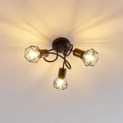 Plafonnier Baripada Noir, 3 Lumieres