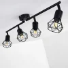 Plafonnier Baripada Noir, 4 Lumieres