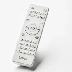 Plafonnier Brilliant Atira Led Blanc, 1 Lumiere, Telecommandes, Changeur De Couleurs